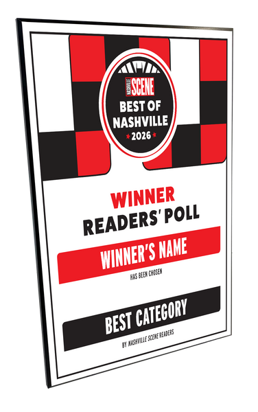 "Best of Nashville" Award Plaque