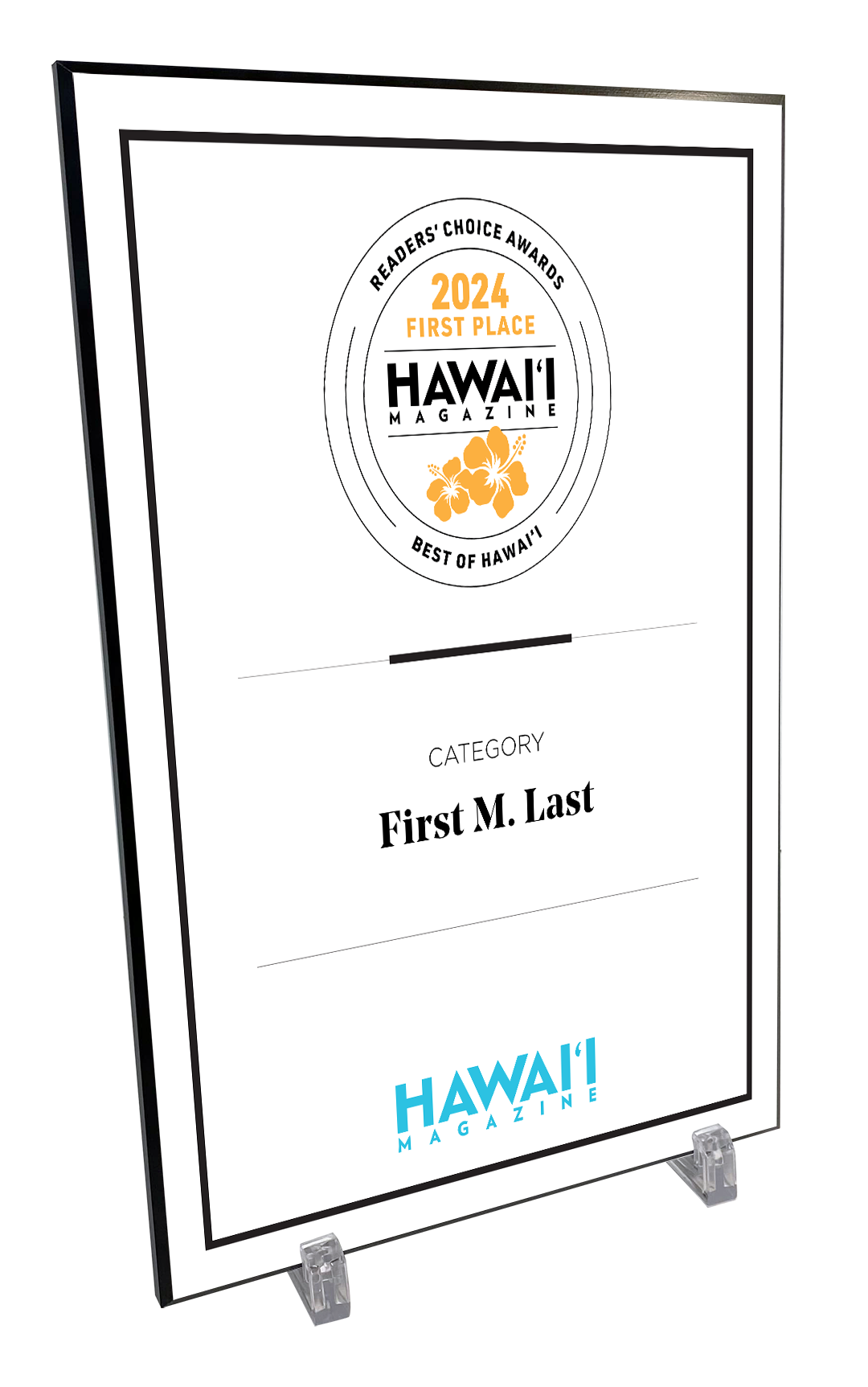 Hawaii Magazine: Reader's Choice Awards - Plaque