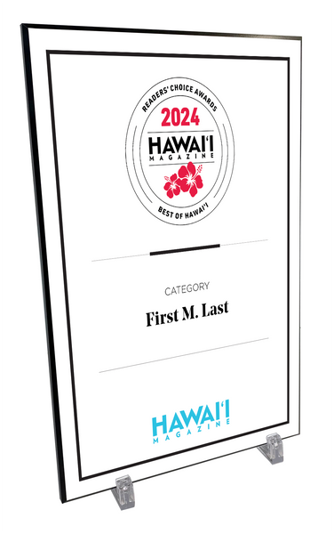 Hawaii Magazine: Reader's Choice Awards - Plaque