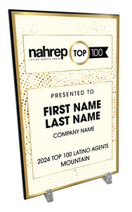 Top 100 Latino Agents by Region Award Plaque