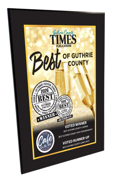 Guthrie Center Times - Best of Guthrie County - Plaques