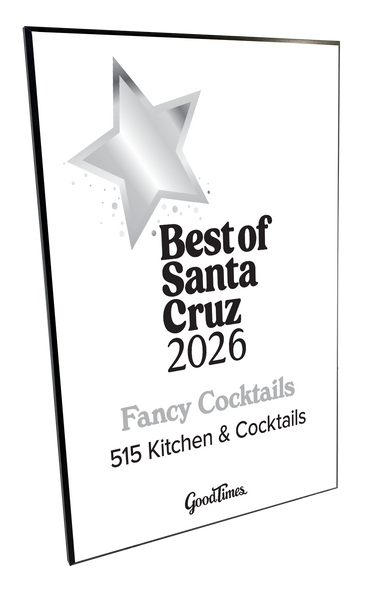 "Good Times: Best of Santa Cruz" Award Plaque