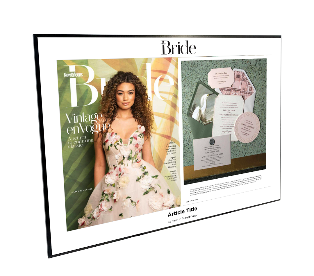New Orleans Bride Magazine - Covers & Articles - Plaques