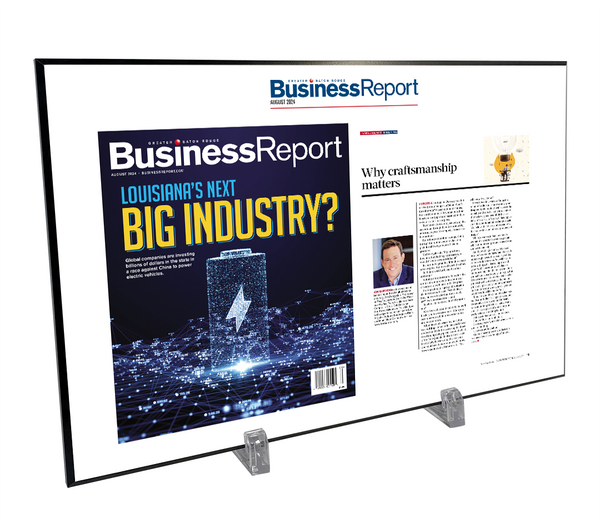 Business Report Article & Cover Spread Plaques