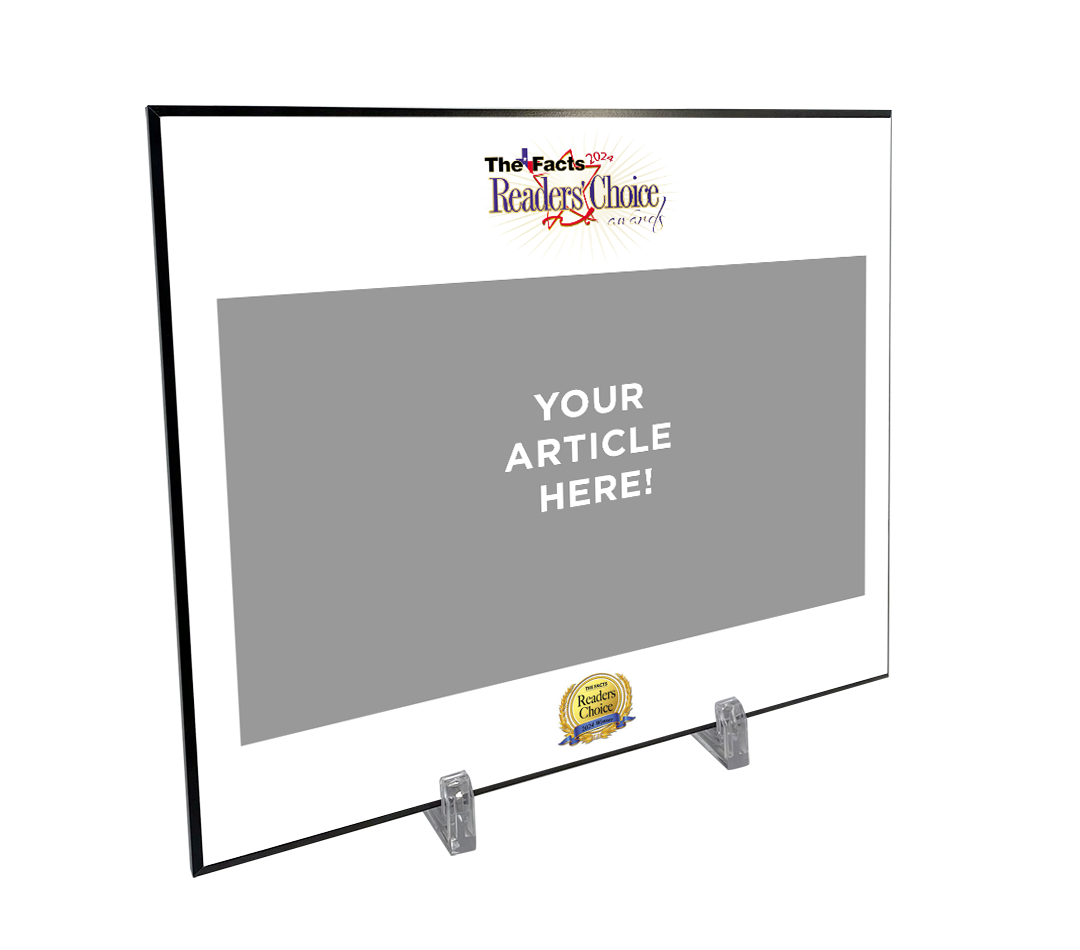 The Facts Readers Choice Article Award Wooden Plaque