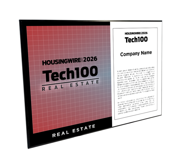 HousingWire Editorial Award Programs Profile Spread Plaques