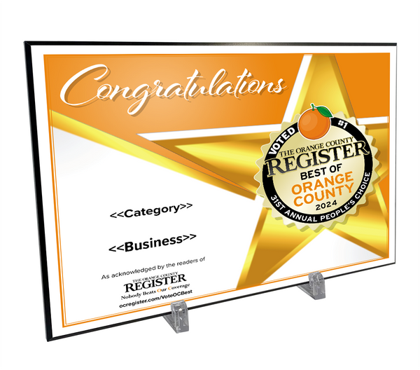 Best Of Orange County Award - Modern Hardi-plaque