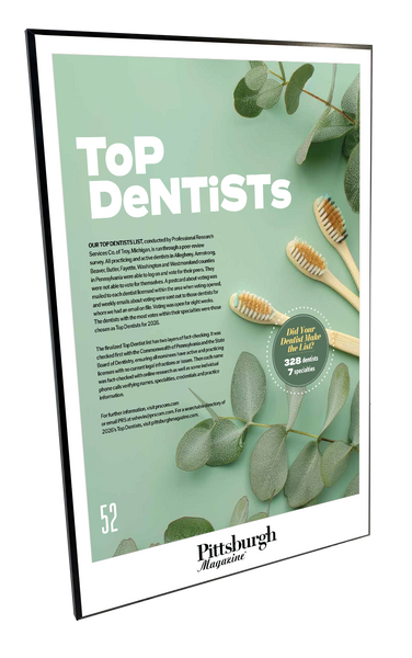 Pittsburgh Magazine - Top Awards - Modern Wooden Plaque