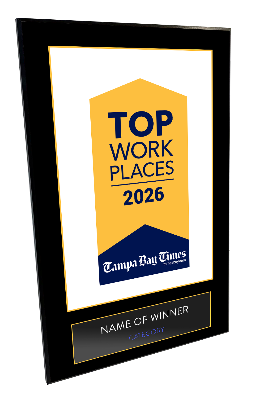 Tampa Bay Times Top Workplaces Award - Modern Hardi-plaque