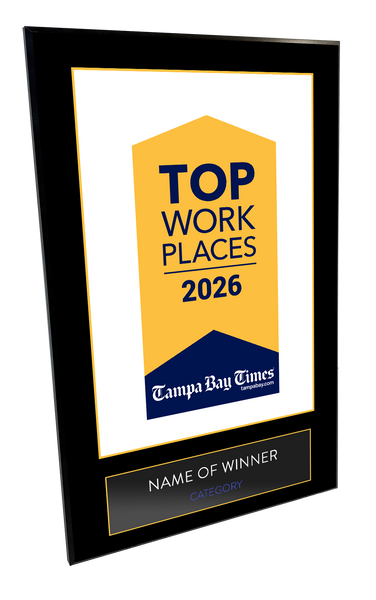 Tampa Bay Times Top Workplaces Award - Modern Hardi-plaque