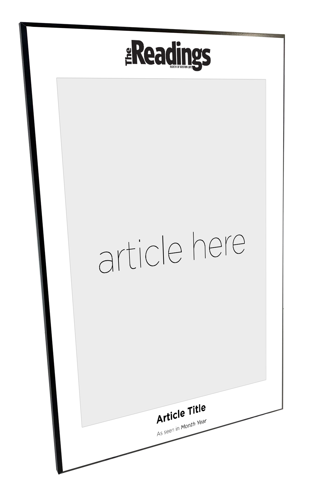 N. Boston Media Group - Articles - Wooden Plaques