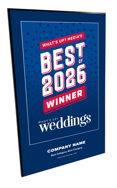 What's Up? Best of Weddings Award Plaque