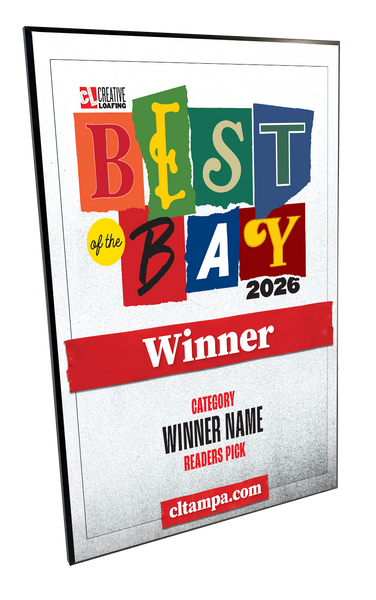CL Tampa Bay Best of the Bay Plaque | Traditional Modern Mount