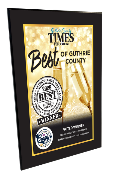 Guthrie Center Times - Best of Guthrie County - Plaques