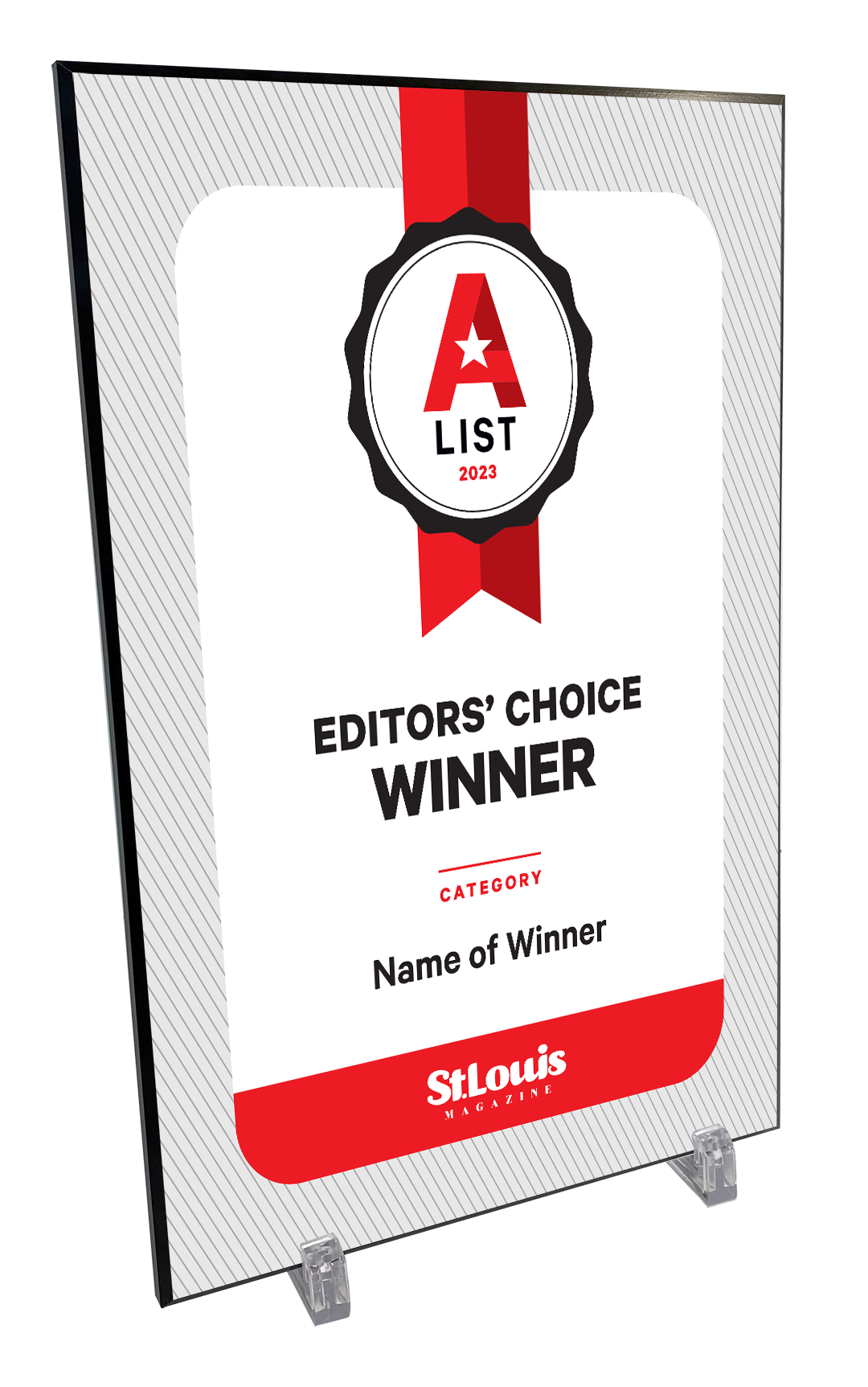 St. Louis Magazine A-List Award Plaque