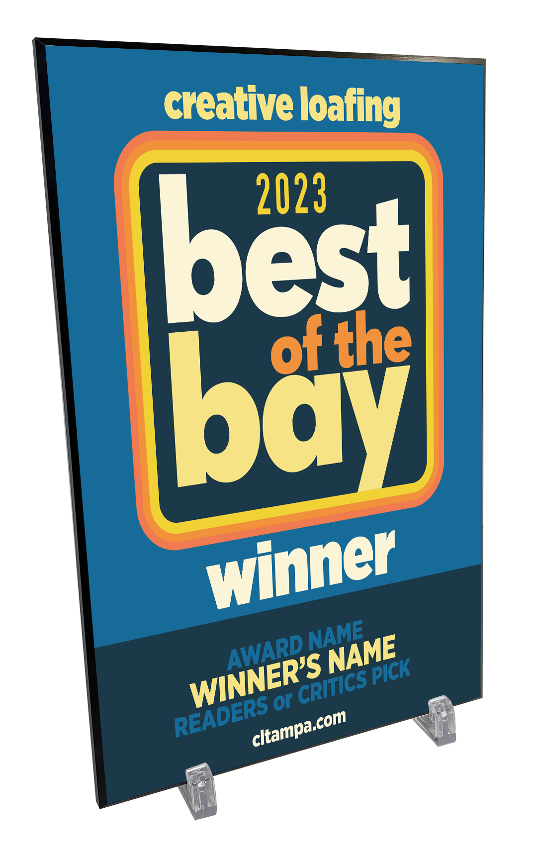 CL Tampa Bay Best of the Bay Plaque | Traditional Modern Mount