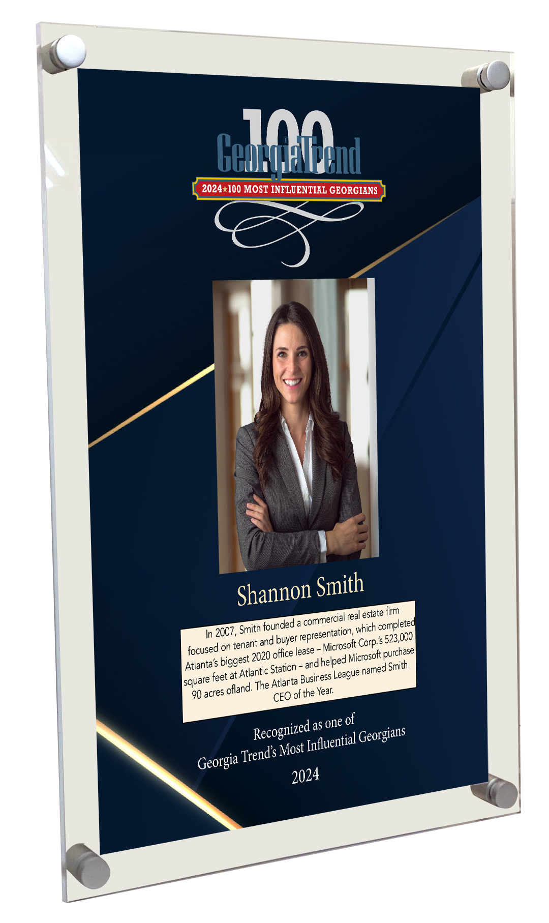 Georgia Trend 100 Most Influential Georgians Acrylic Standoff Plaque georgia-trend-100-most-influential-georgians-acrylic-standoff-plaque