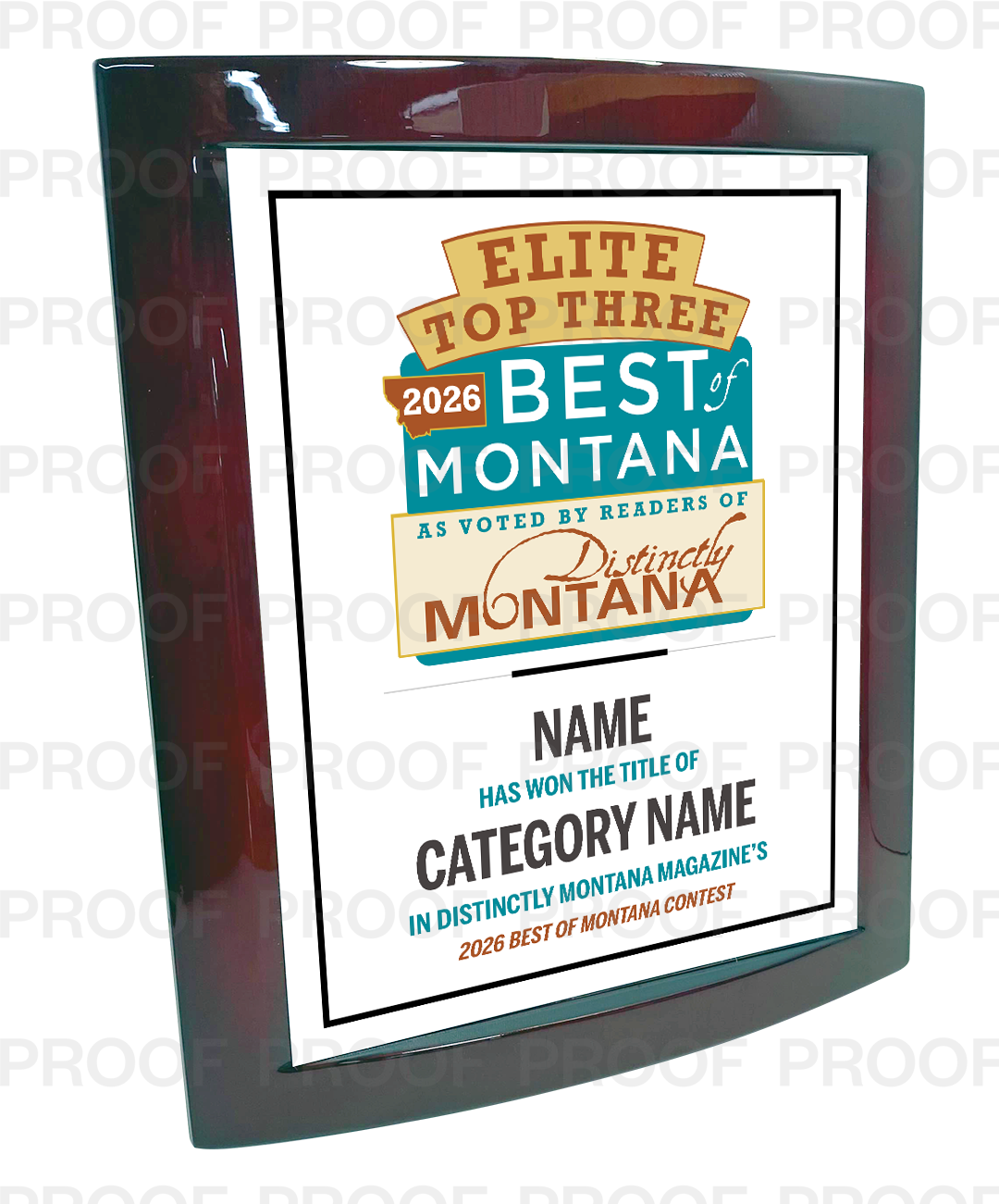 Distinctly Montana Magazine's — Best of Montana - Eclipse Plaque