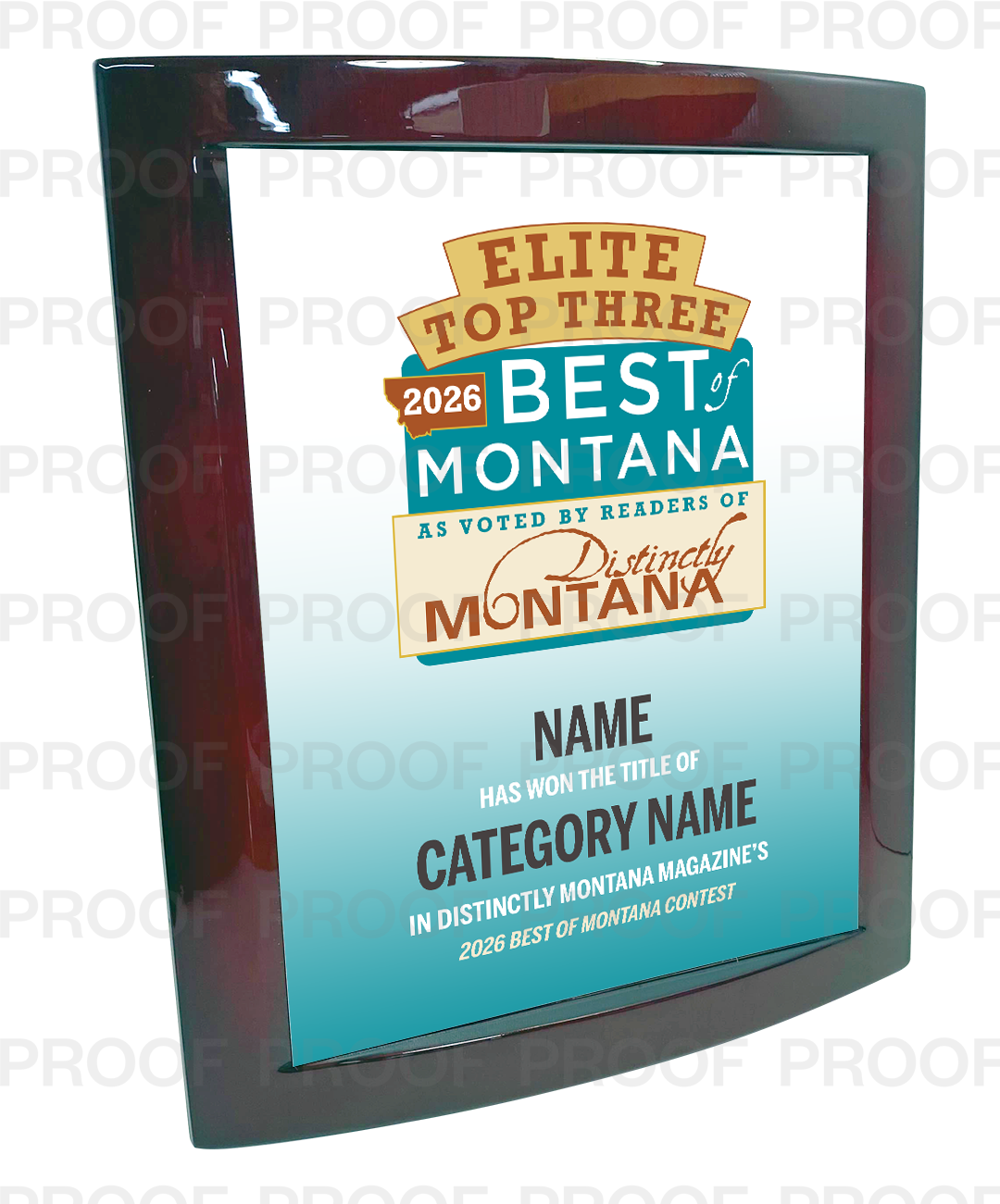 Distinctly Montana Magazine's — Best of Montana - Eclipse Plaque