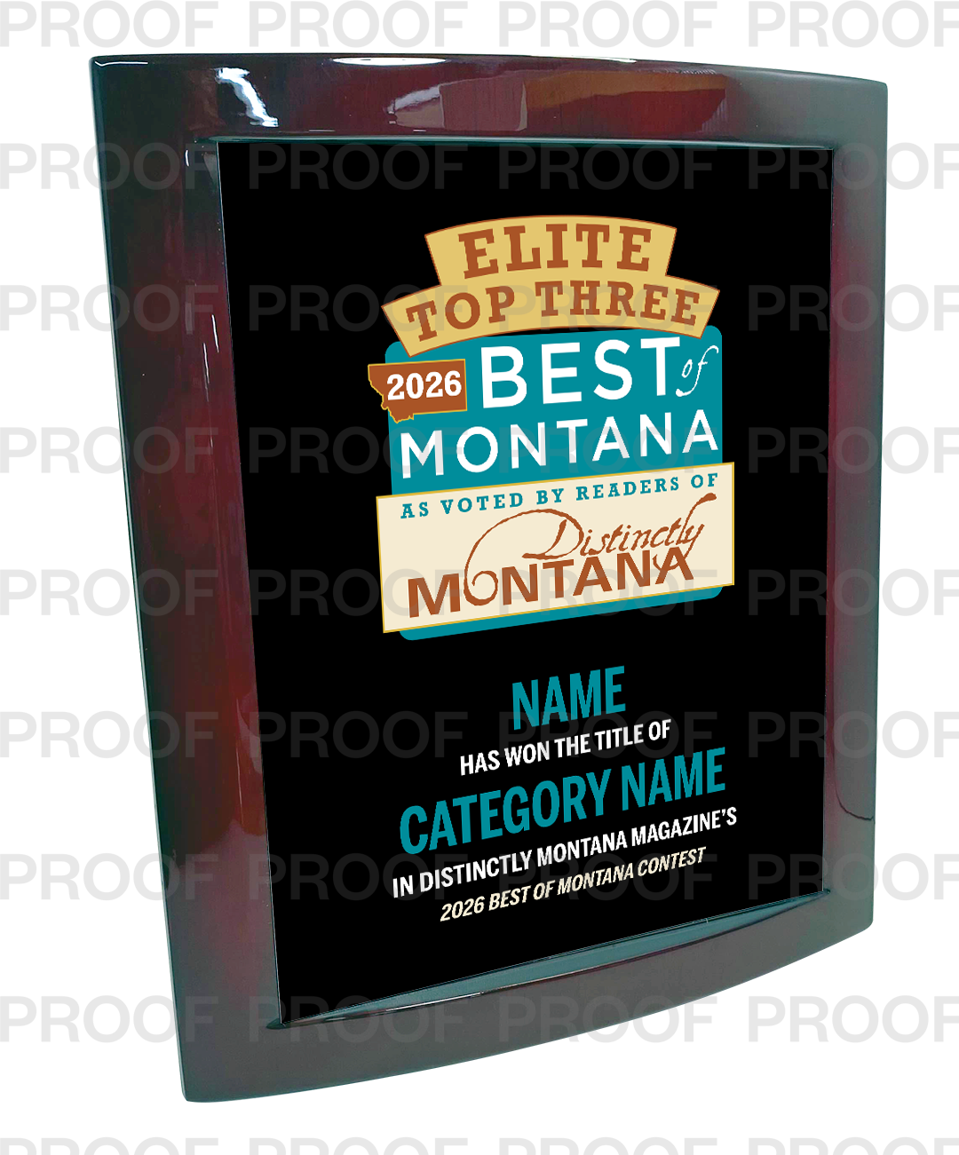 Distinctly Montana Magazine's — Best of Montana - Eclipse Plaque