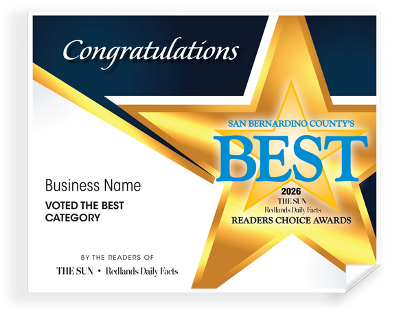 The Sun & Daily Facts Best Of Certificate and Readers Choice - Certficiate