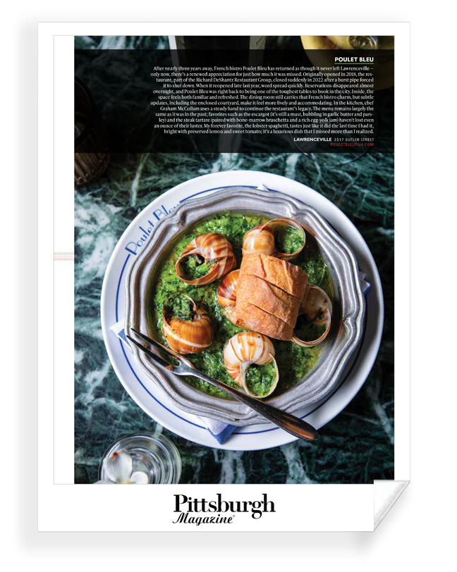 Pittsburgh Magazine - Best Restaurants - Frameable Archival Print
