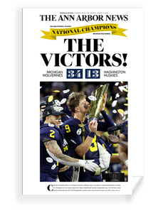Michigan - 2023 College Football National Championship (Ann Arbor News) - Reprint/Poster