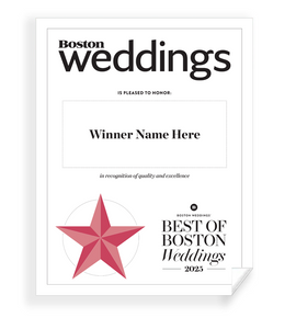 “Best of Boston Weddings”  - Award Print