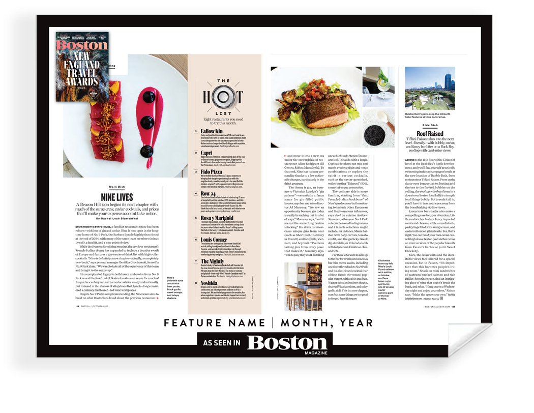 Boston Magazine Editorial Article Print