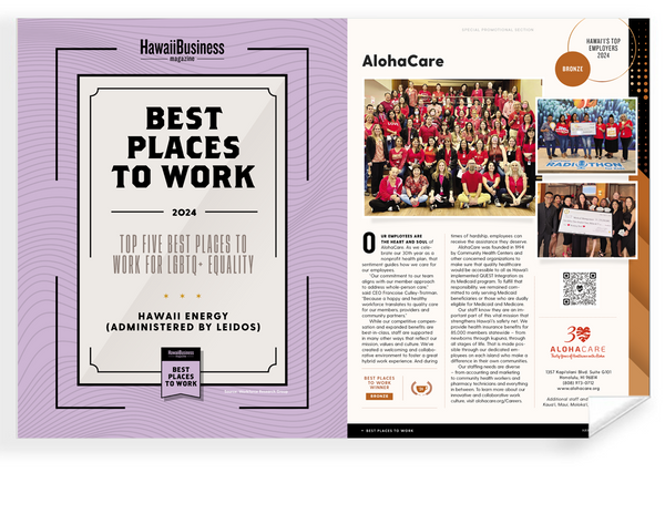 Hawaii Business Best Places to Work Article Spread- Archival Reprint