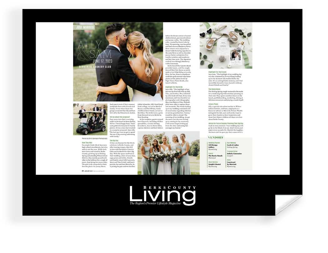 <i>Berks County Living</i> Weddings<br> Archival Reprints