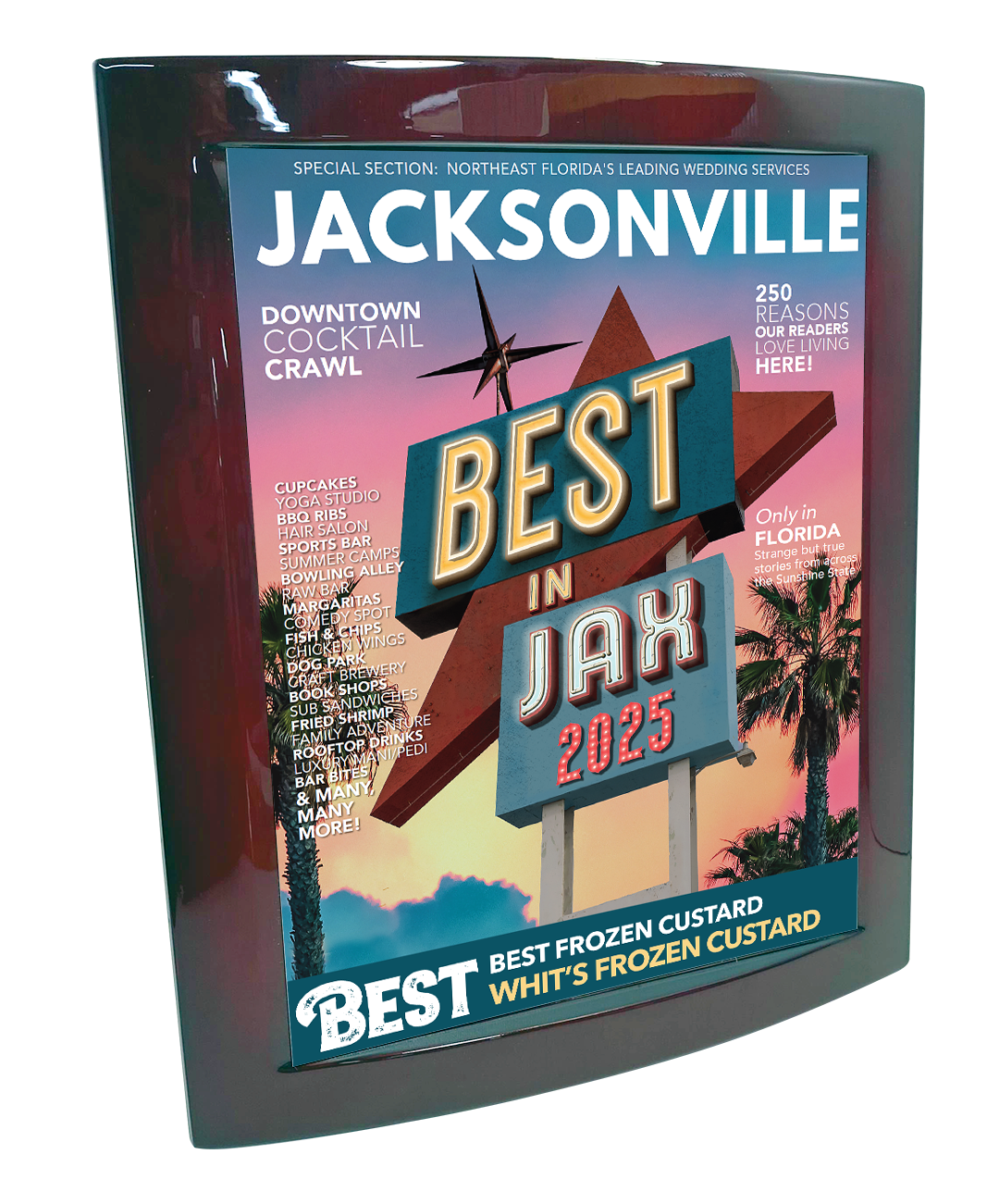 Jacksonville Magazine - Best in Jax - Eclipse Plaque with Metal Inlay