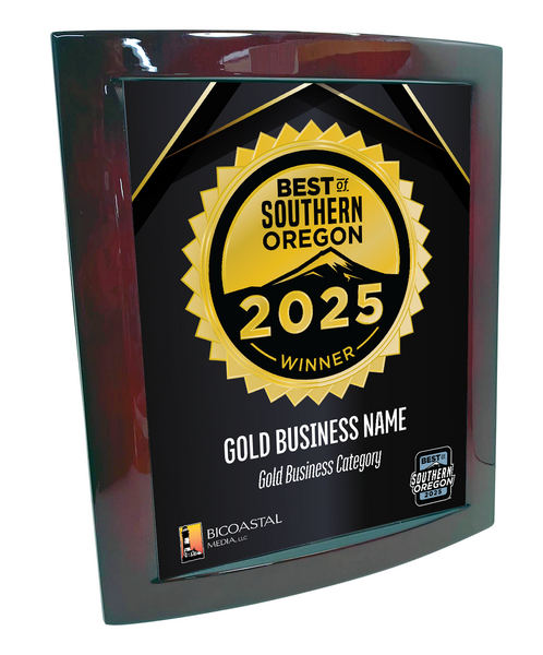 Best of Southern Oregon - Eclipse Plaque with Metal Inlay