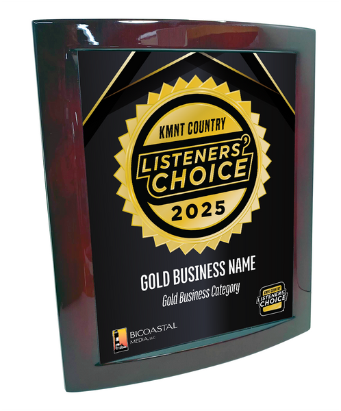 KMNT Country Listeners Choice - Eclipse Plaque with Metal Inlay