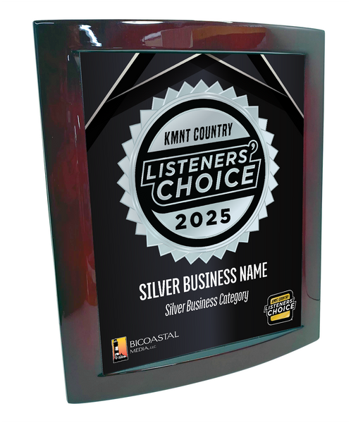 KMNT Country Listeners Choice - Eclipse Plaque with Metal Inlay