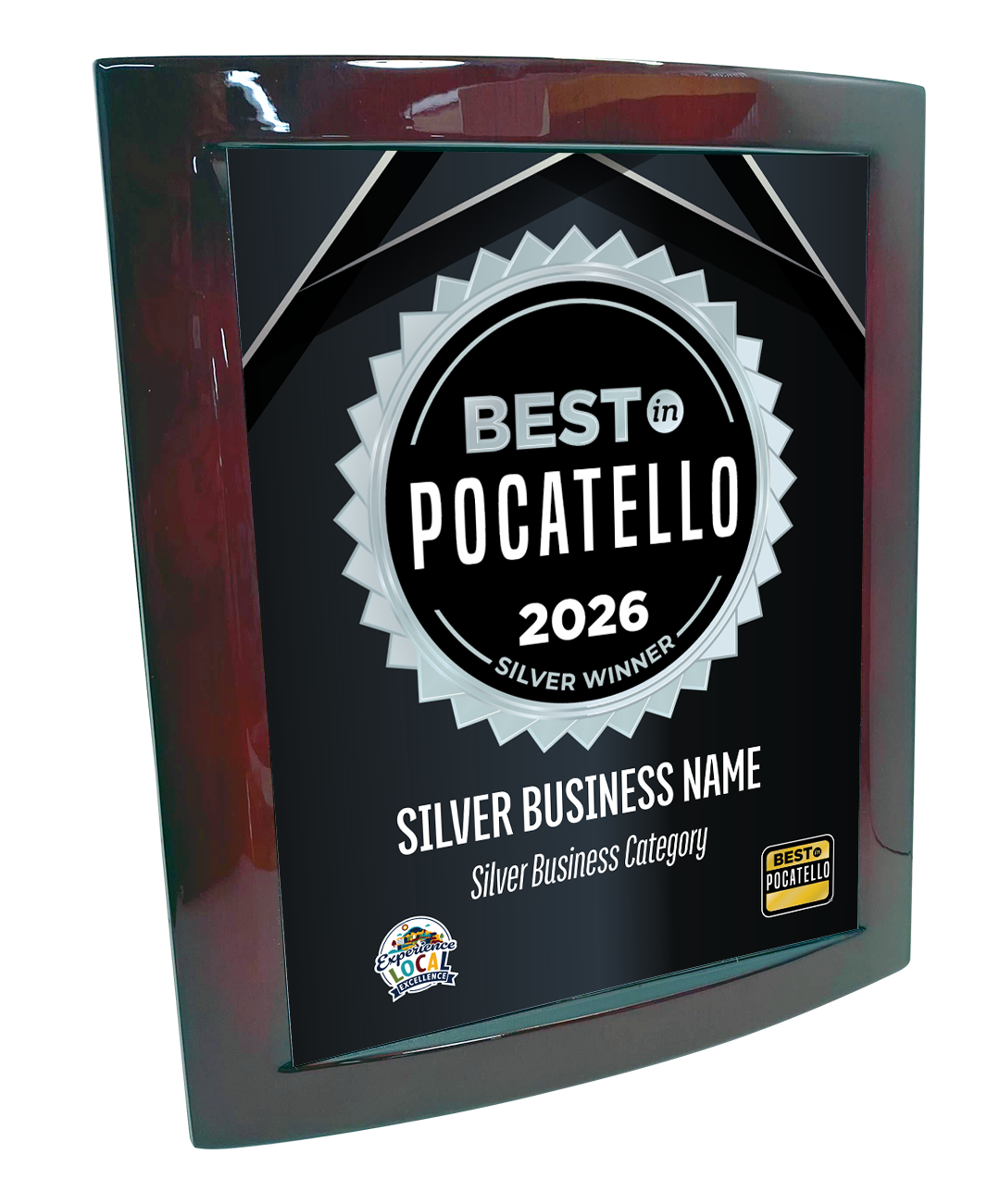 Best in Pocatello - Eclipse Plaque with Metal Inlay