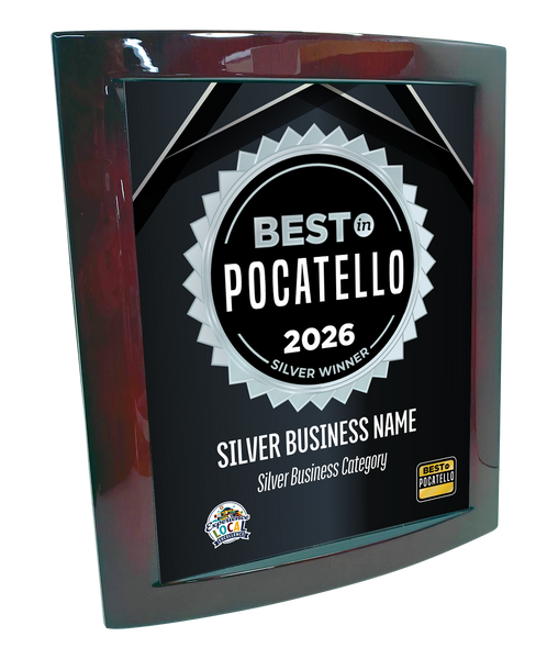Best in Pocatello - Eclipse Plaque with Metal Inlay