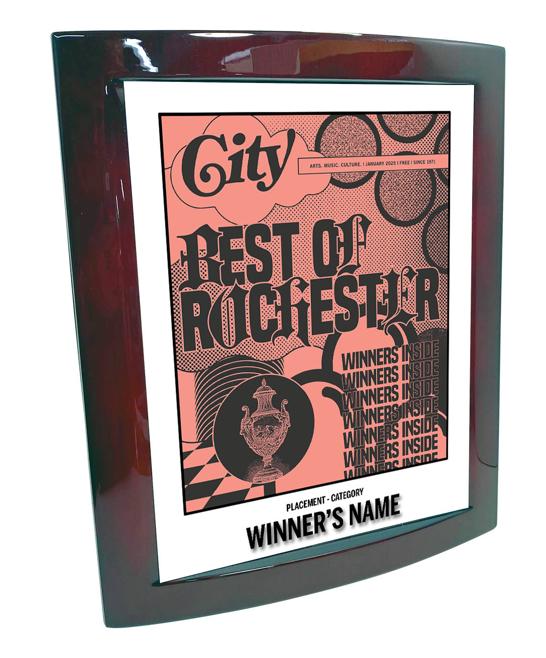 CITY Magazine - Best of Rochester - Eclipse Plaque with Metal Inlay