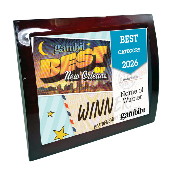 Gambit "Best of New Orleans" Award - Eclipse Plaque with Metal Inlay