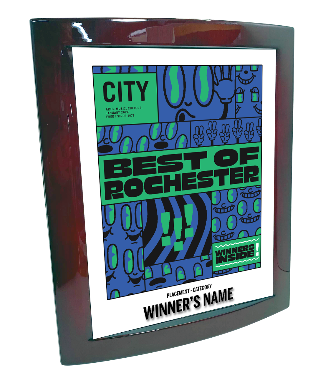 CITY Magazine - Best of Rochester - Eclipse Plaque with Metal Inlay