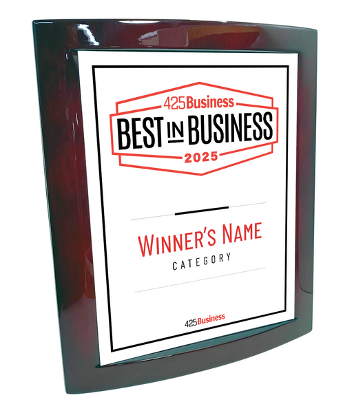425 Business Magazine Best in Business Awards - Rosewood with Metal Inlay