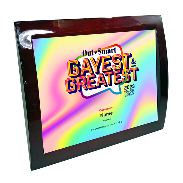 OutSmart - Gayest and Greatest Readers' Choice Awards - Eclipse Plaque with Metal Inlay