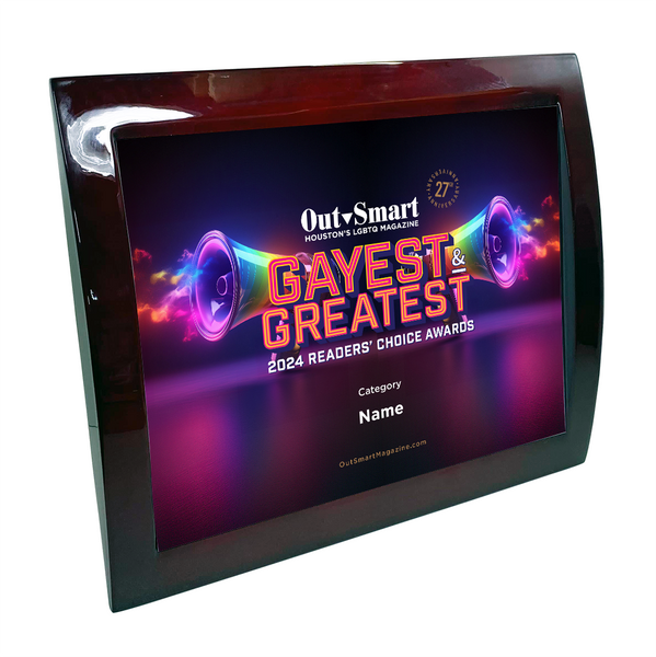 OutSmart - Gayest and Greatest Readers' Choice Awards - Eclipse Plaque with Metal Inlay