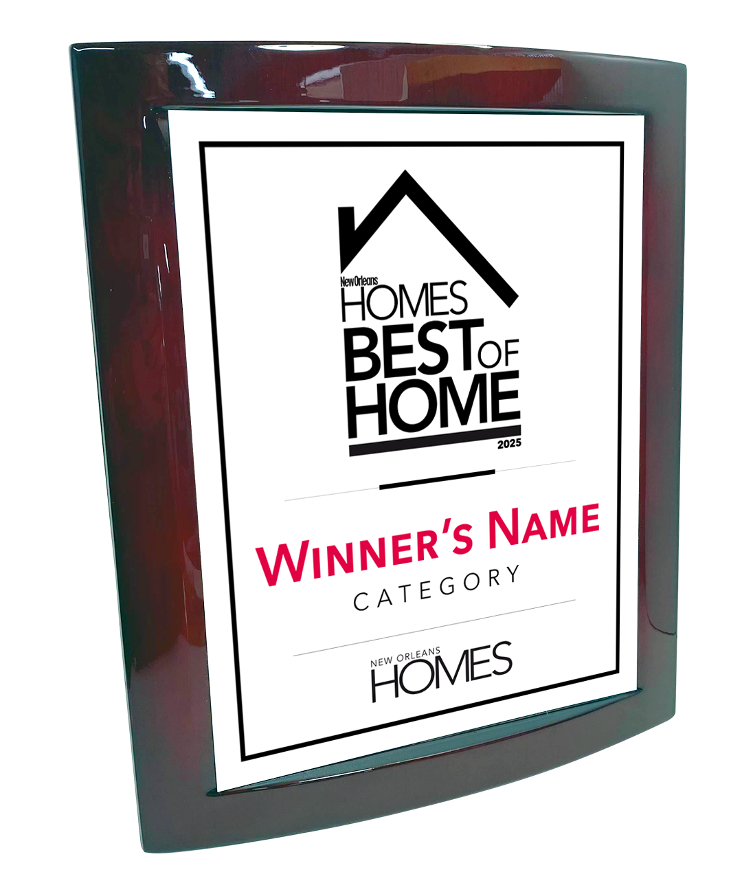 New Orleans Homes - Best of Homes - Eclipse Plaque with Metal Inlay