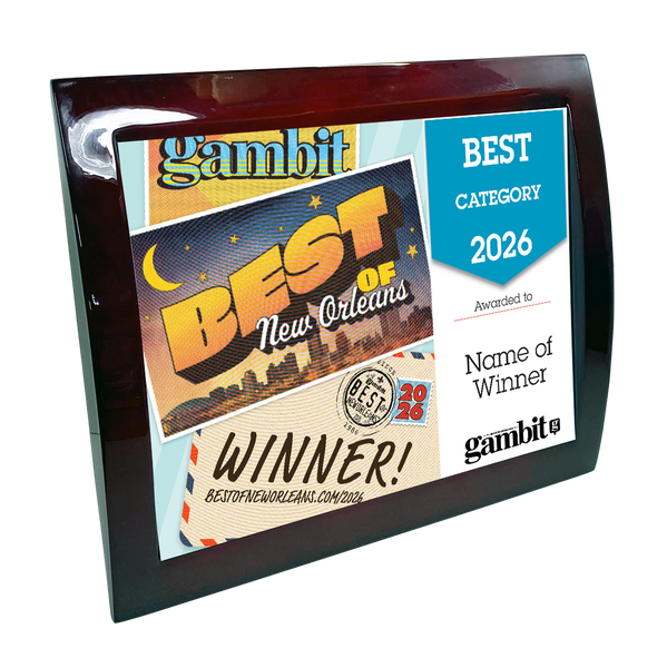 Gambit "Best of New Orleans" Award - Eclipse Plaque with Metal Inlay