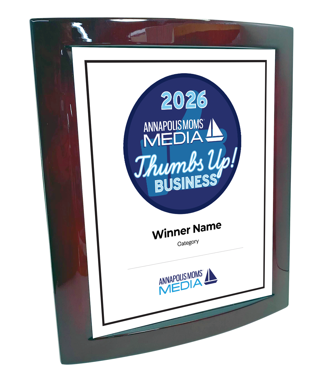 AMM Thumbs-Up Awards - Rosewood with Metal Inlay