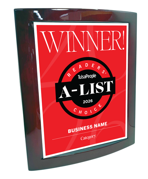 TulsaPeople - A-List - Eclipse Plaque with Metal Inlay
