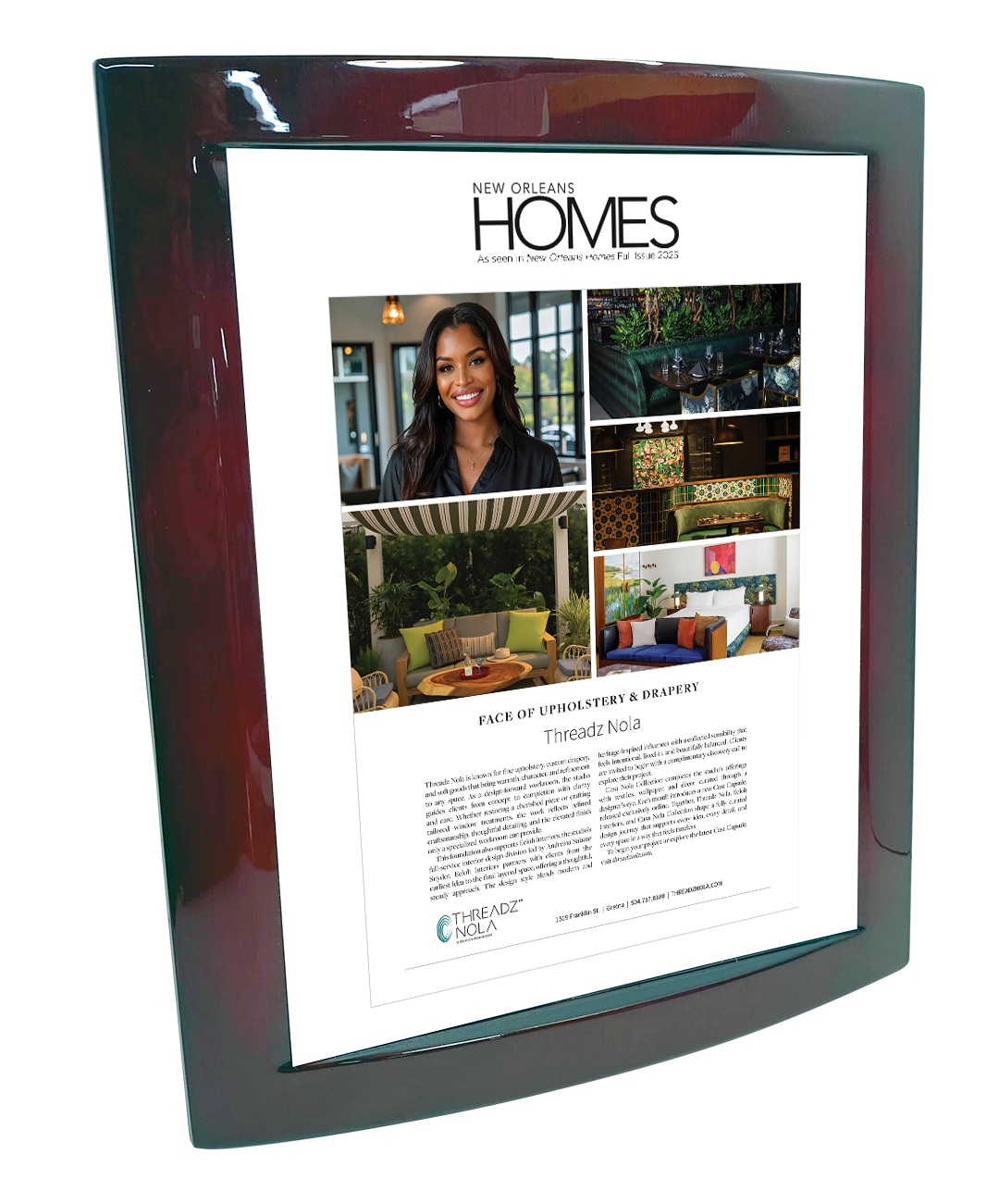 New Orleans Homes - Faces of Design - Eclipse Plaque with Metal Inlay