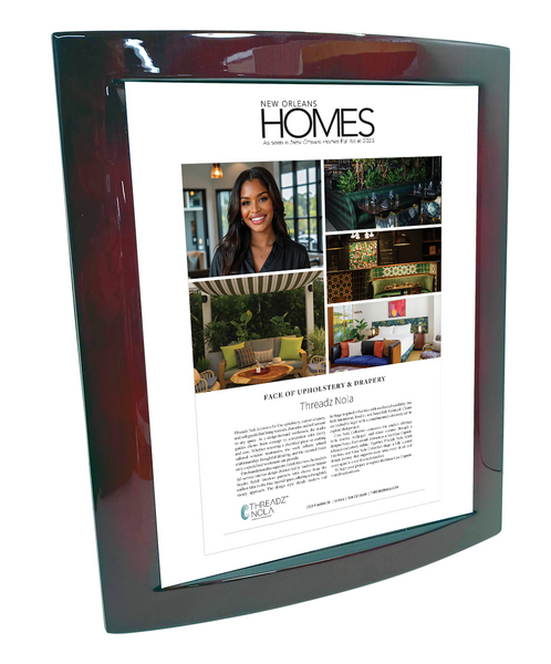 New Orleans Homes - Faces of Design - Eclipse Plaque with Metal Inlay