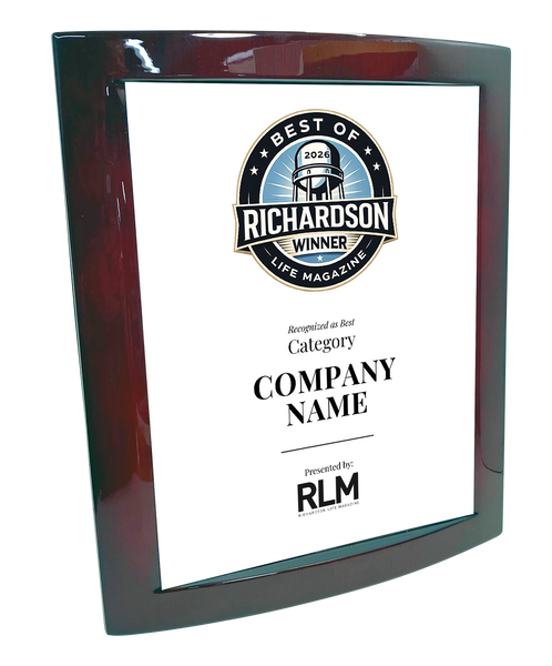 RLM - Best of Richardson Life Magazine - Eclipse Plaque with Metal Inlay
